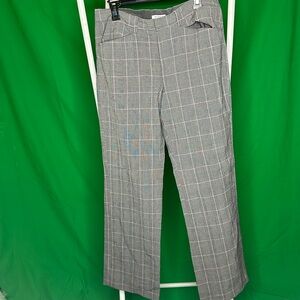 Gray Plaid Work Pants,GAP